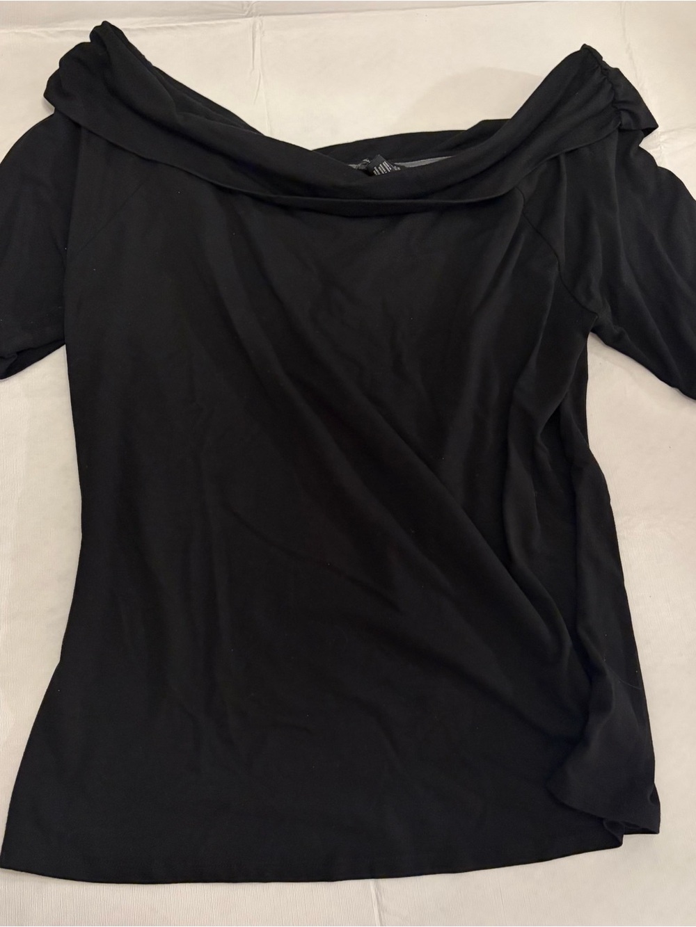 White House Black Market Off-Shoulder Black Top